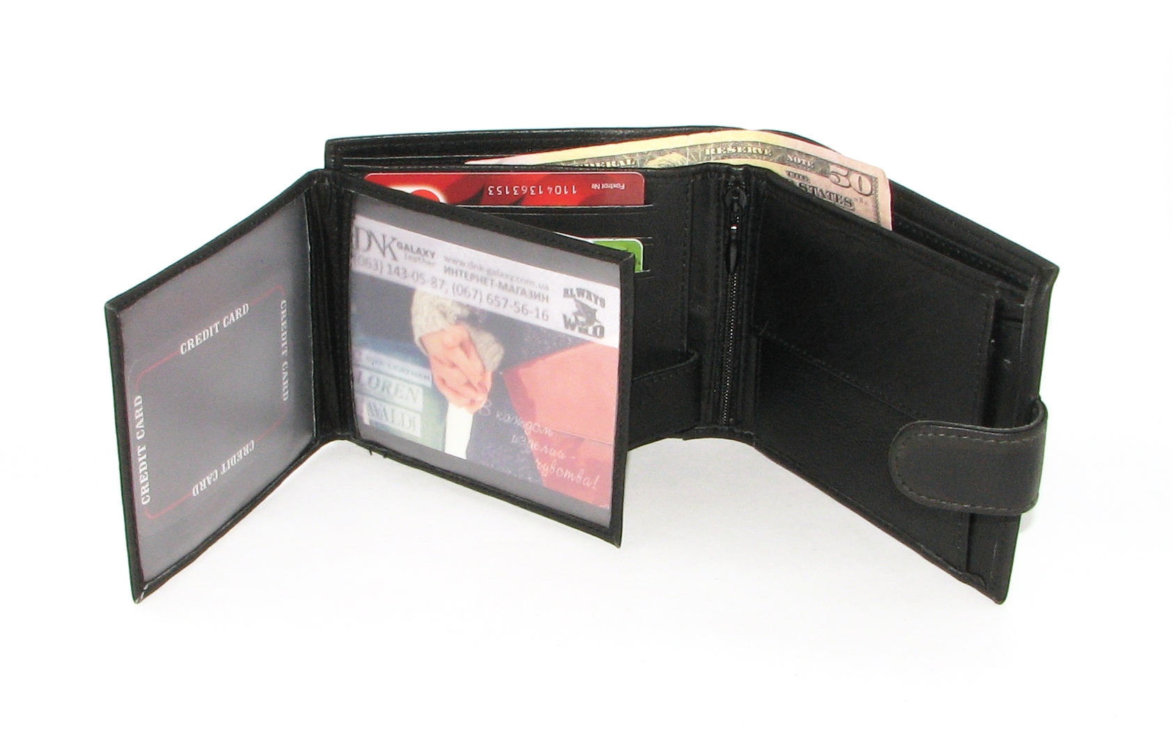 Кошелек мужской DNK N992L-CCF BLACK Кошелек мужской DNK N992L-CCF BLACK